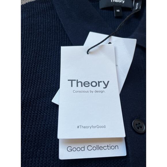 Brand New Men’s Theory Myhlo Knit Button Down Short Sleeve Shirt Xs - Picture 10 of 13